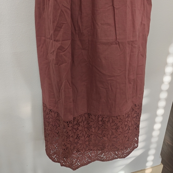 NWT Disturbia Cavern Cotton Broderie Button Up Midaxi Dress - Picture 6 of 13